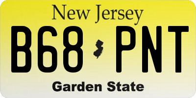 NJ license plate B68PNT