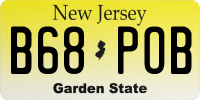 NJ license plate B68POB