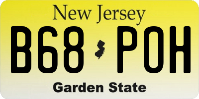 NJ license plate B68POH