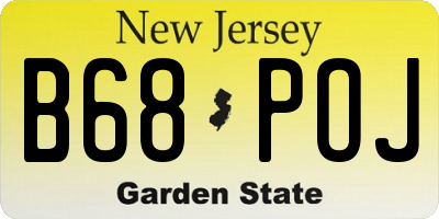 NJ license plate B68POJ