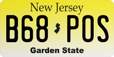 NJ license plate B68POS