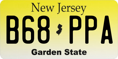 NJ license plate B68PPA