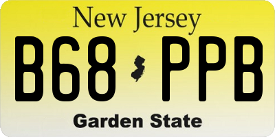 NJ license plate B68PPB