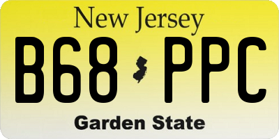NJ license plate B68PPC