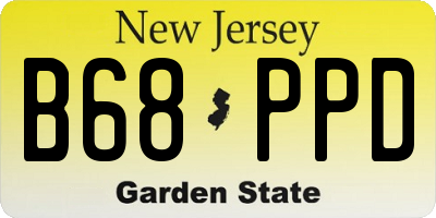 NJ license plate B68PPD