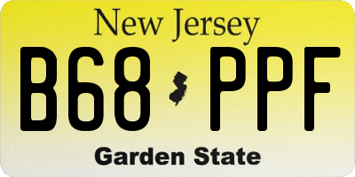 NJ license plate B68PPF