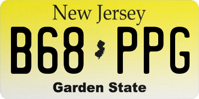 NJ license plate B68PPG