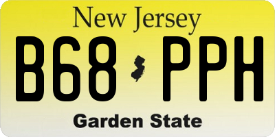 NJ license plate B68PPH