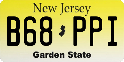 NJ license plate B68PPI