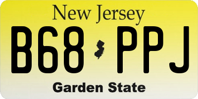 NJ license plate B68PPJ