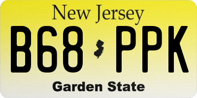 NJ license plate B68PPK