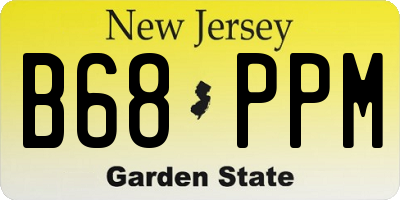 NJ license plate B68PPM