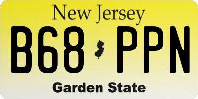 NJ license plate B68PPN