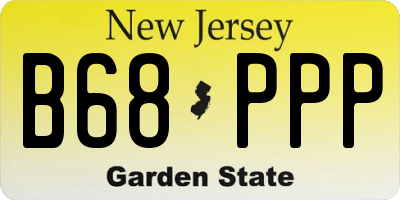 NJ license plate B68PPP