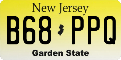 NJ license plate B68PPQ