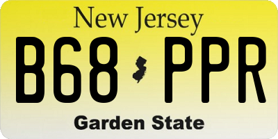 NJ license plate B68PPR