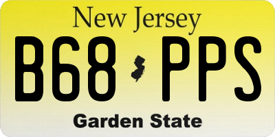NJ license plate B68PPS