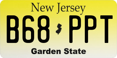 NJ license plate B68PPT