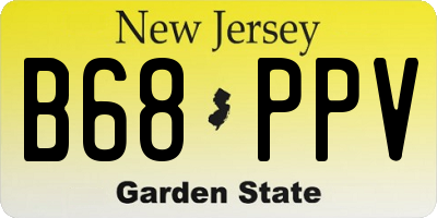 NJ license plate B68PPV