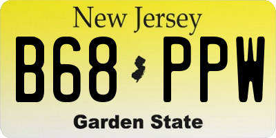 NJ license plate B68PPW