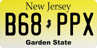 NJ license plate B68PPX
