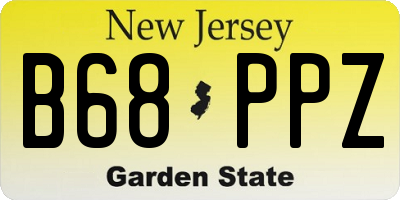NJ license plate B68PPZ