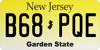 NJ license plate B68PQE