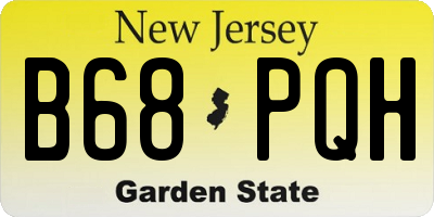 NJ license plate B68PQH