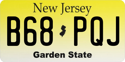 NJ license plate B68PQJ