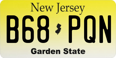 NJ license plate B68PQN