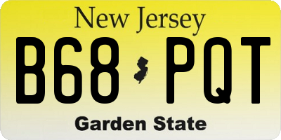NJ license plate B68PQT