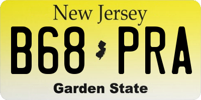 NJ license plate B68PRA