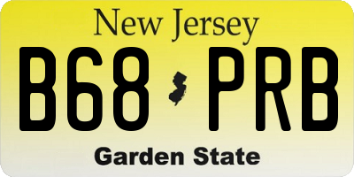 NJ license plate B68PRB