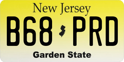 NJ license plate B68PRD