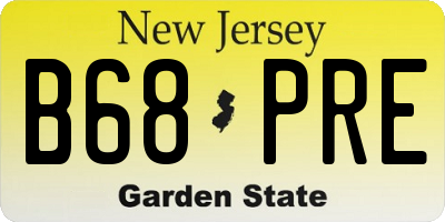 NJ license plate B68PRE