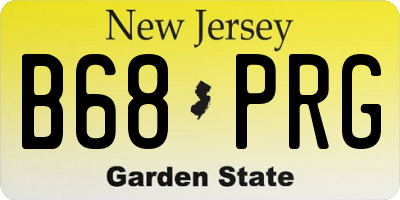 NJ license plate B68PRG