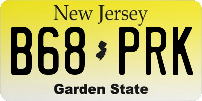 NJ license plate B68PRK
