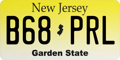 NJ license plate B68PRL