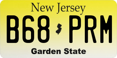 NJ license plate B68PRM