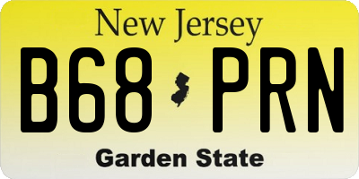 NJ license plate B68PRN