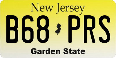 NJ license plate B68PRS
