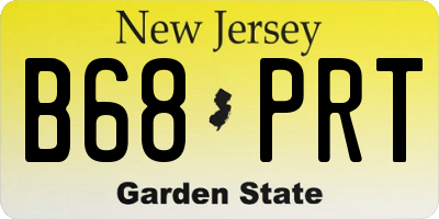 NJ license plate B68PRT