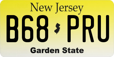 NJ license plate B68PRU