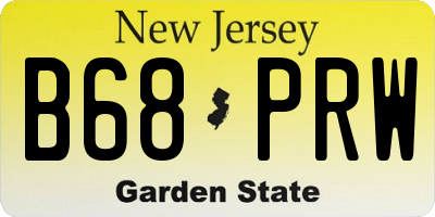 NJ license plate B68PRW