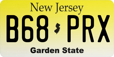 NJ license plate B68PRX
