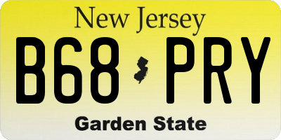 NJ license plate B68PRY
