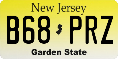 NJ license plate B68PRZ