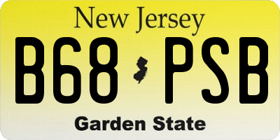 NJ license plate B68PSB