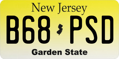 NJ license plate B68PSD