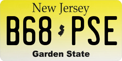 NJ license plate B68PSE